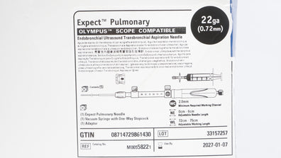 Boston Scientific M00558221 Expect Ultrasound Transbronchial Aspiration Ndle 22ga